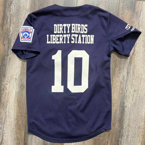 Vintage San Diego Padres Jersey Kids Youth Size Medium Navy Blue 90's Logo Rare - Picture 7 of 9